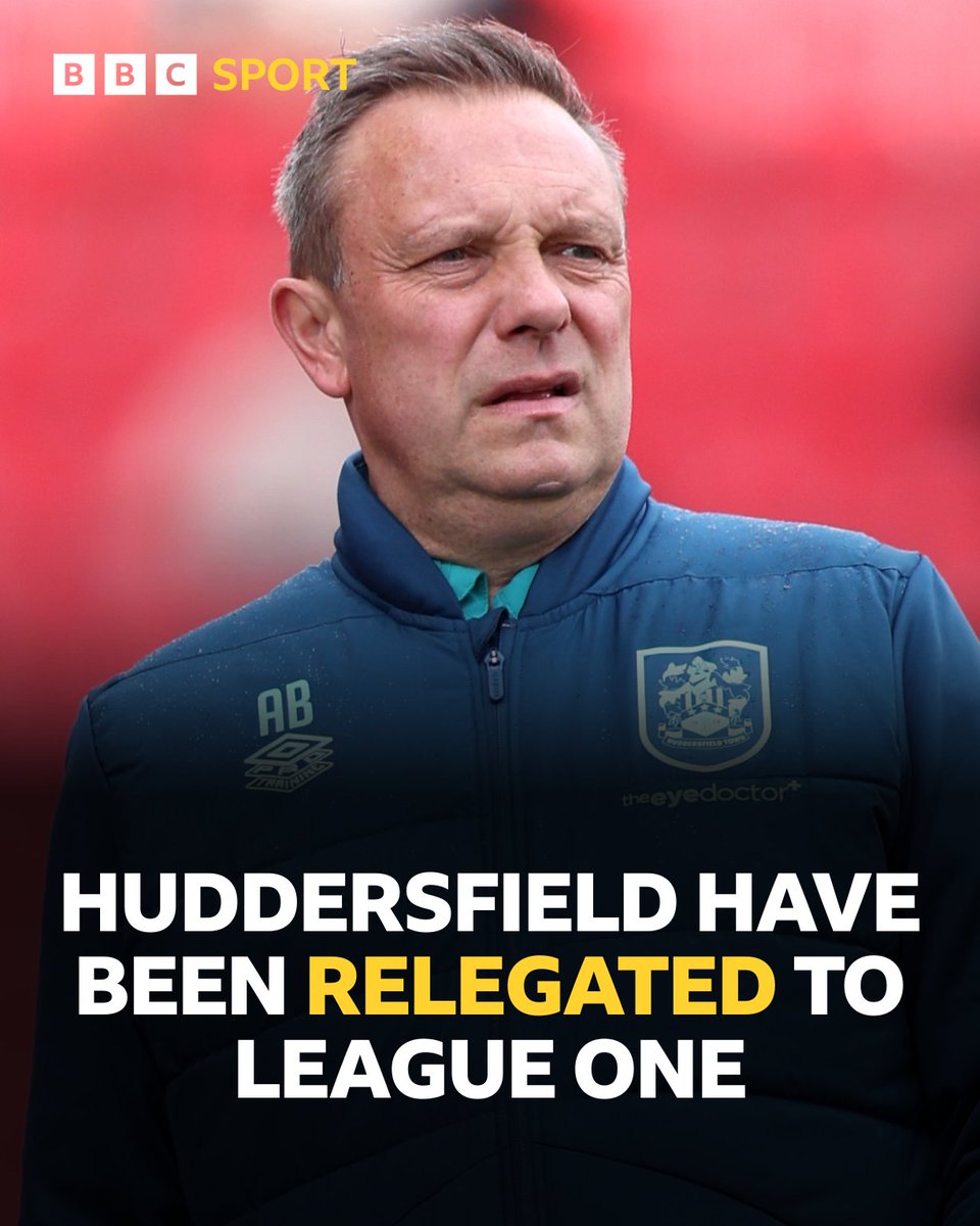 Huddersfield Town have been relegated ❌

#BBCEFL