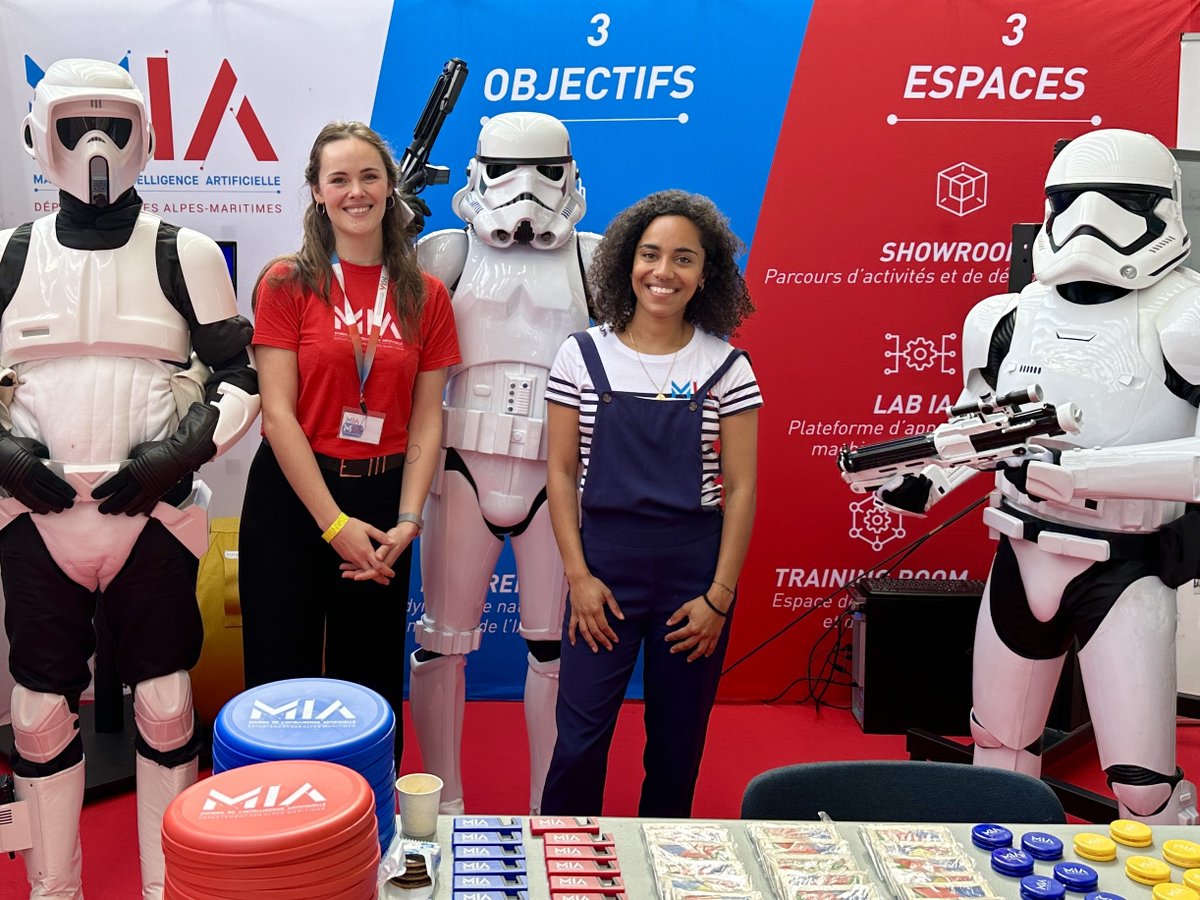 Maison_IA's tweet image. 🔴 DAY 1 [#PAF2024] Retrouvez les équipes de la MIA ce week-end au @playazur Festival pour découvrir, comprendre et expérimenter l’#IA via différents ateliers accessibles à tous 👾

📍Palais des Expositions #Nice - stand S5
🕓 Samedi : 10h-19h / Dimanche : 10h-18h