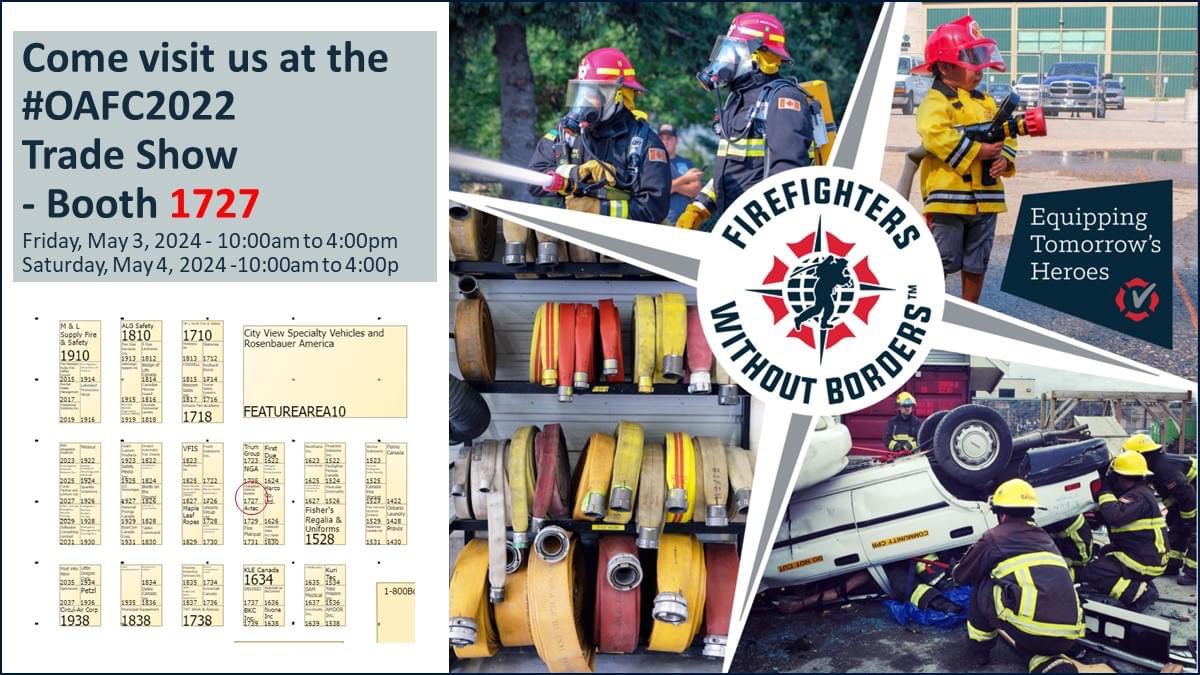 Are you attending #OAFC2024? Come meet members of our board at our booth no. 1727. Learn more about the work that we do, how you can get engaged &amp; purchase our new challenge coin! 
<a href="/ONFireChiefs/">Ontario Association of Fire Chiefs (OAFC)</a>