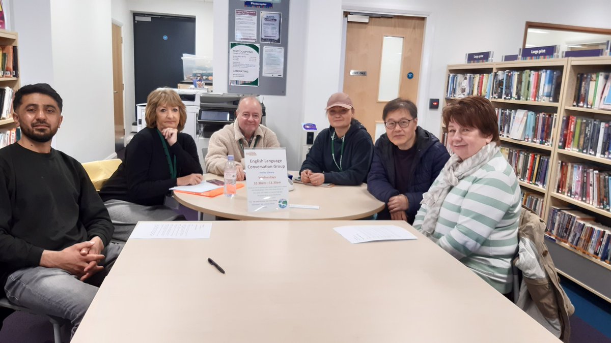 Would you like to practise your spoken English with a relaxed and friendly group? Join us on Wednesdays from 10.30-11.30am for our English Language Conversation Group. The session is for adults with English as a second language. No need to book and it's free! @SurreyLibraries