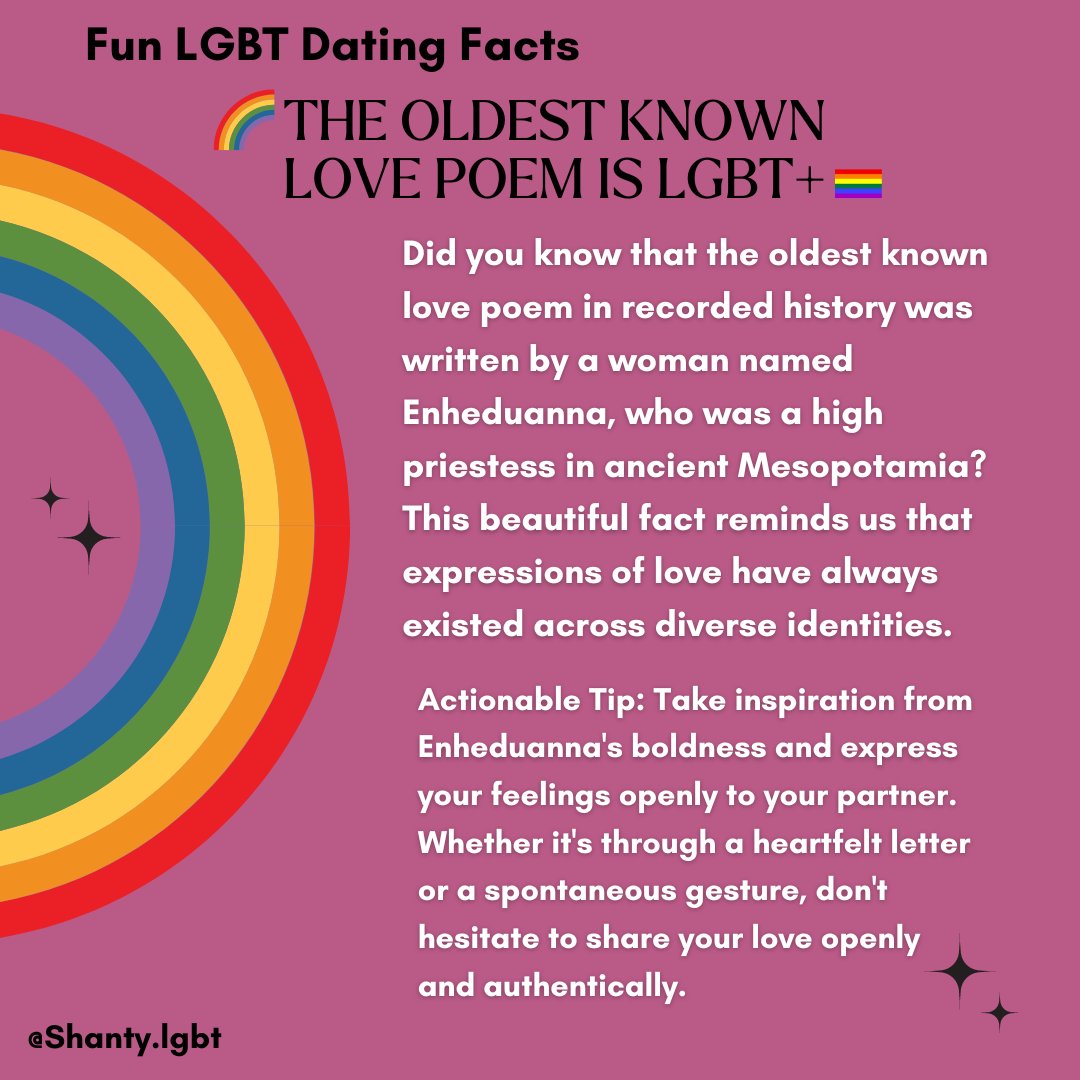 Love knows no boundaries, not even in ancient Mesopotamia! 🏳️‍🌈 Take a cue from Enheduanna and embrace love boldly and authentically. 💖 #LGBTQHistory #LoveIsLove #ExpressYourself