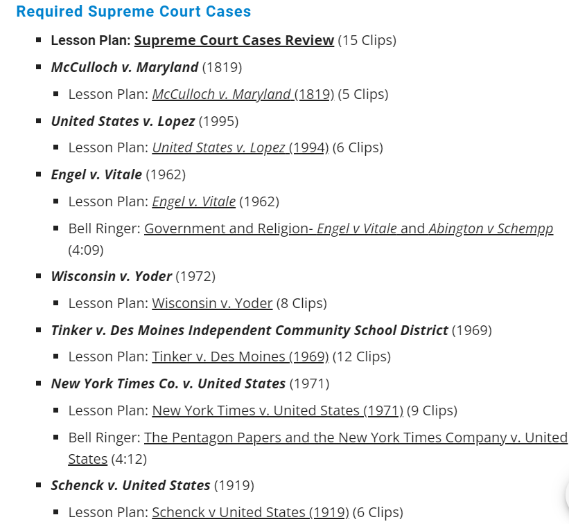 Just now on @cspanwj #Cram4theExam AP U.S. Gov & Politics review program, @GoldenHawkCav on the required #SCOTUS cases in the course Review resource here: sites.google.com/view/c-spancla…