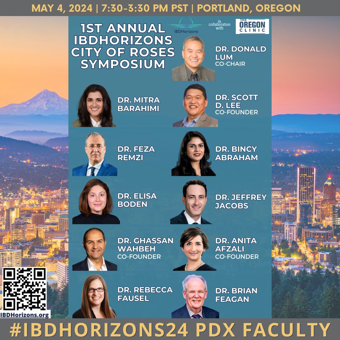 #IBDTwitter
The day has arrived! 🎉

Join us for #IBDHorizons24 in collab with @OregonClinic live from the City of Roses - PDX Symposium🌹

🌹All day we'll be bringing invaluable pearls of #IBD wisdom

We're excited & we hope you are too!

IBDHorizons.org
@FezaRemziMD