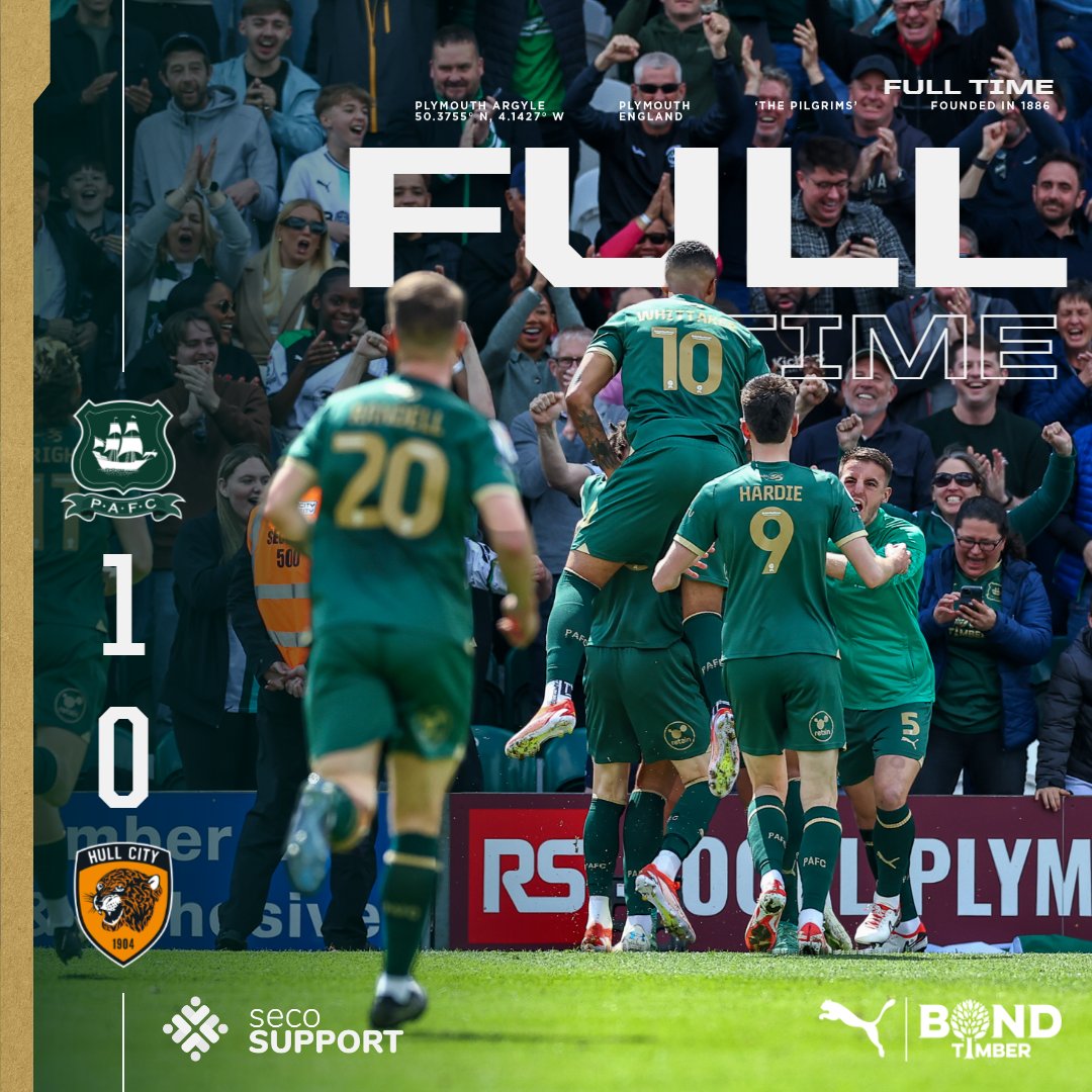 ⏰ Full-time at Home Park. ARGYLE. ARE. SAFE! #pafc | In partnership with @secosupport