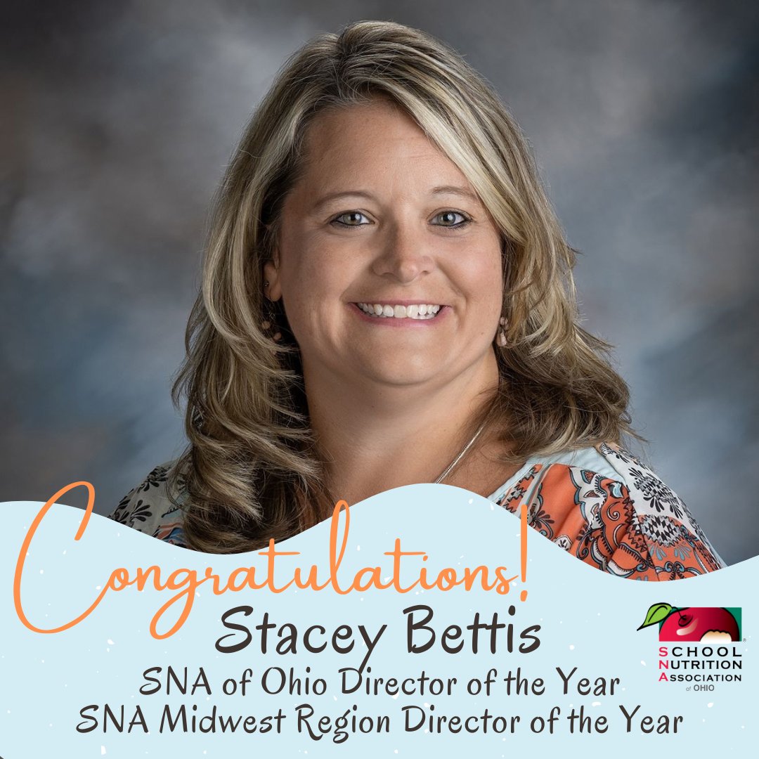 A very special congratulations to Stacey Bettis for being named the SNA Midwest Region Director of the Year! 👏🏽 We are so proud of her leadership not only in our state, but across the country!

@SchoolLunch @mlsdnutrition @tvlsnutrition @blsdnutrition @MrScott_BLS @TVTrojans