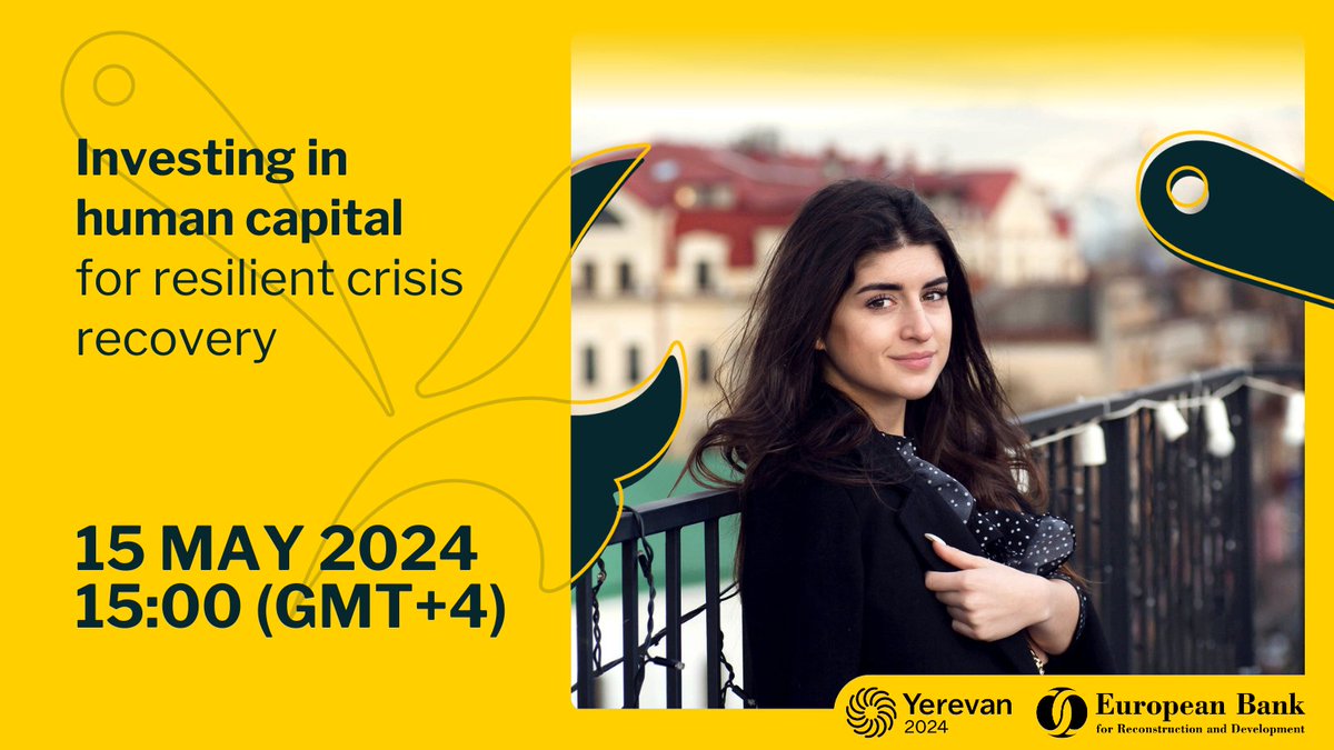 Investing in human capital for resilient crisis recovery Watch #LIVE from #EBRDam with Melinda Crane, Marie Lou Papazian (@tumocenter) and @BarbaraRambouse. ⏰ 15 May 12:00 London Time youtube.com/live/rXyaPRIyg…