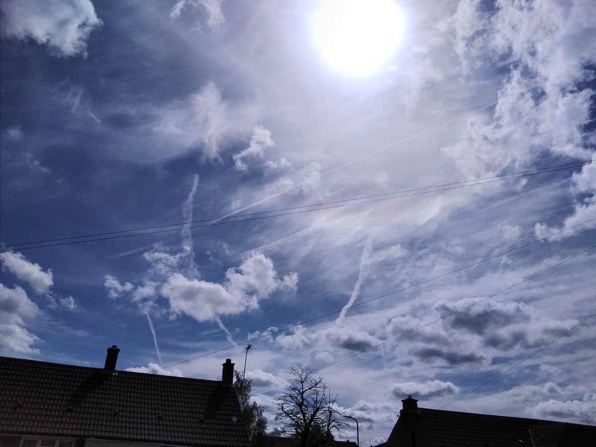 A beautiful sunny Spring day over Market Harborough 1400BST.