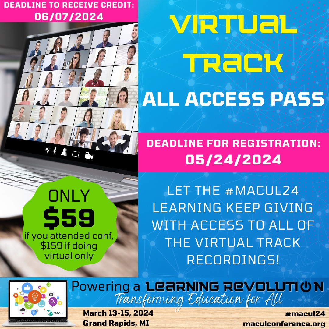 Don't worry, the learning hasn't stopped! You can still register for the Virtual Track to view sessions that were recorded at conference - only $59 if you attended conference in-person and $159 if you did not attend. Visit maculconference.org to register today!