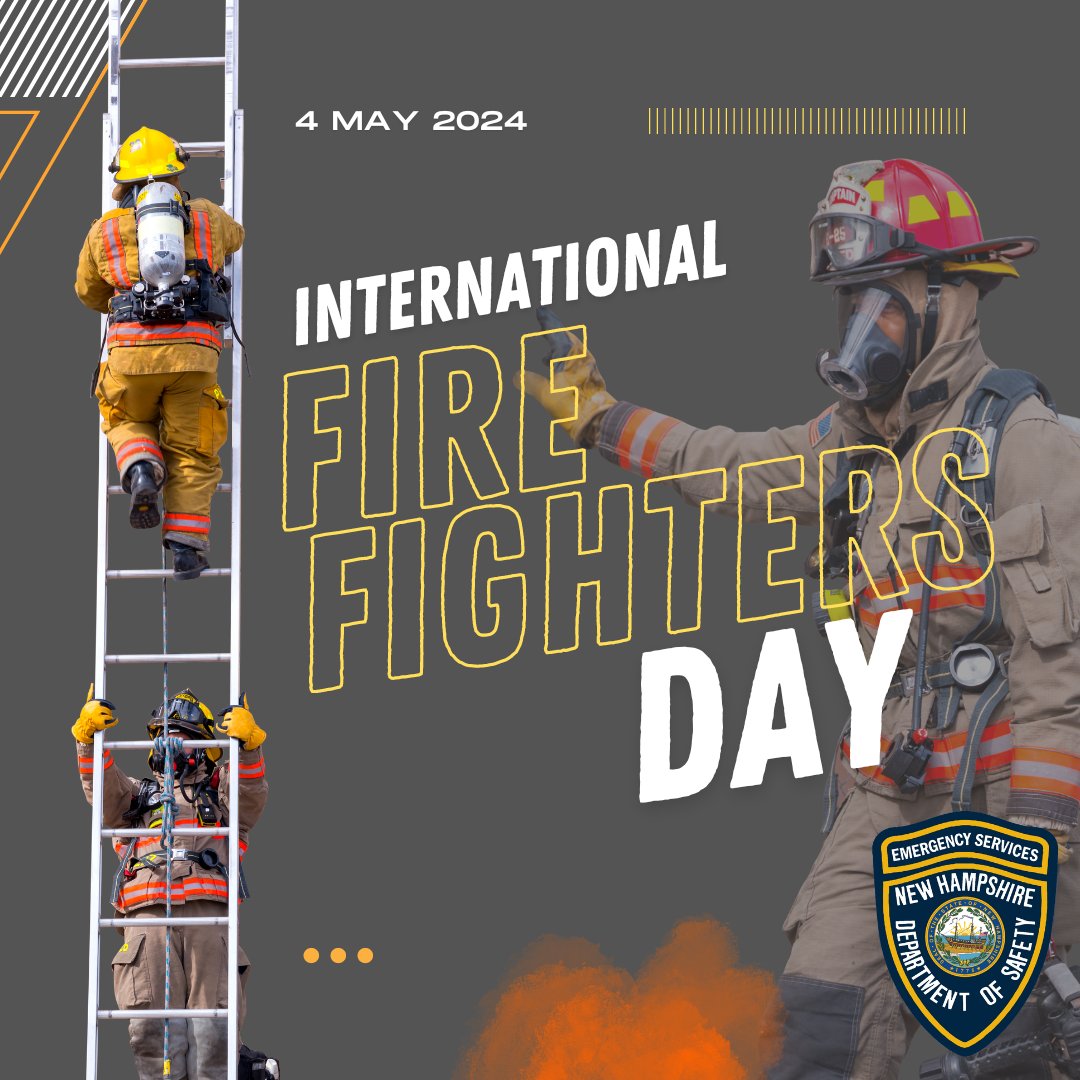 In honor of #InternationalFirefightersDay, #NH911 salutes the first responders who face all kinds of dangers to serve the people of New Hampshire in their times of need. A special shoutout to our @NH_DeptSafety colleagues @nhfmo and @nhfstems!