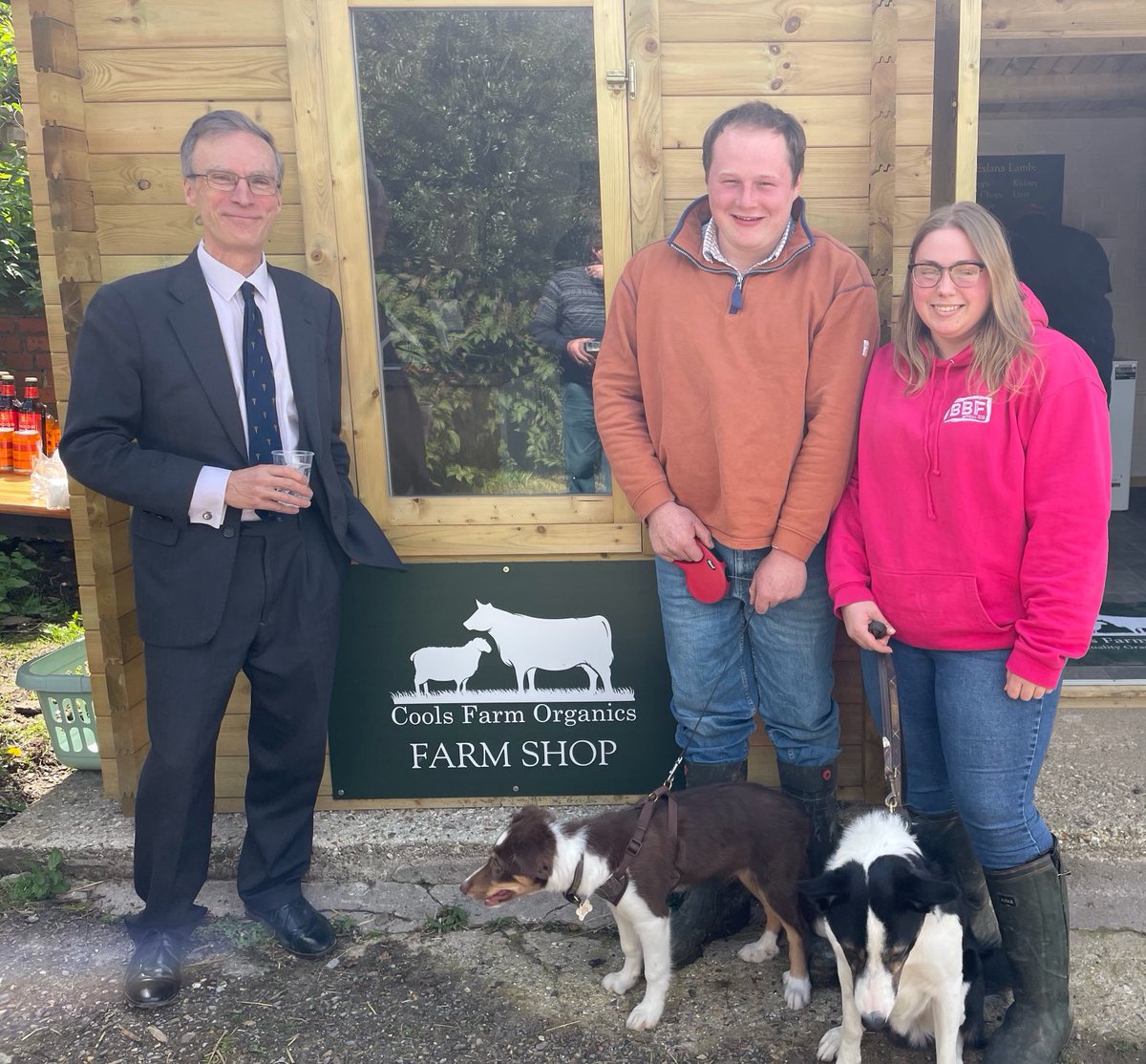 Really good to cut ribbon at Cools Farm Shop East Knoyle. Wiltshire’s answer to @JeremyClarkson⁩! Good luck Tom and Emily in their farm business diversification venture.