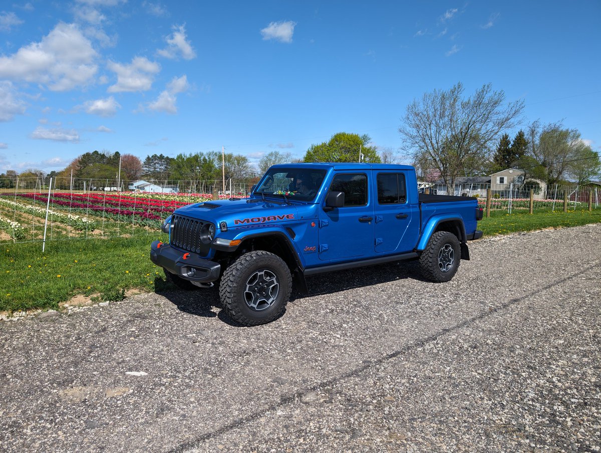 Blue skies and blue Jeep truck? Oh hell yes! #jeepsofX #jeepgladiator