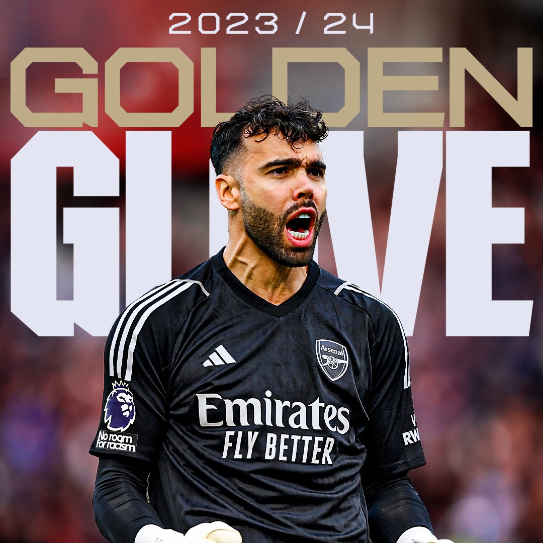 Officially official 🧤 David Raya wins the Premier League Golden Glove award ❤️