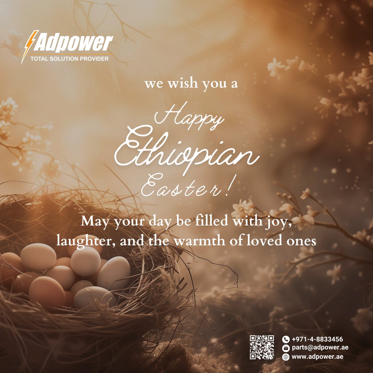 We wish you a Happy Ethiopian Easter!
May your day be filled with joy, laughter, and the warmth of loved ones
#adpower #adpowerrenewables #HappyEthiopianEaster #EasterSunday #Easter2024 #EasterBunny