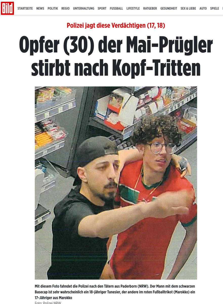 Urbaniok's tweet photo. Ein Tunesier (18) und ein Marokkaner (17) sind zwei der mutmasslichen Täter, die einen Mann (30) zu Tode prügelten und traten.  Zufall? Nein. Überrepräsentation bei Delikten gegen Leib und Leben (2018): Marokkaner: +720%, Tunesier: +1080%. https://t.co/ovwIgWgL80
