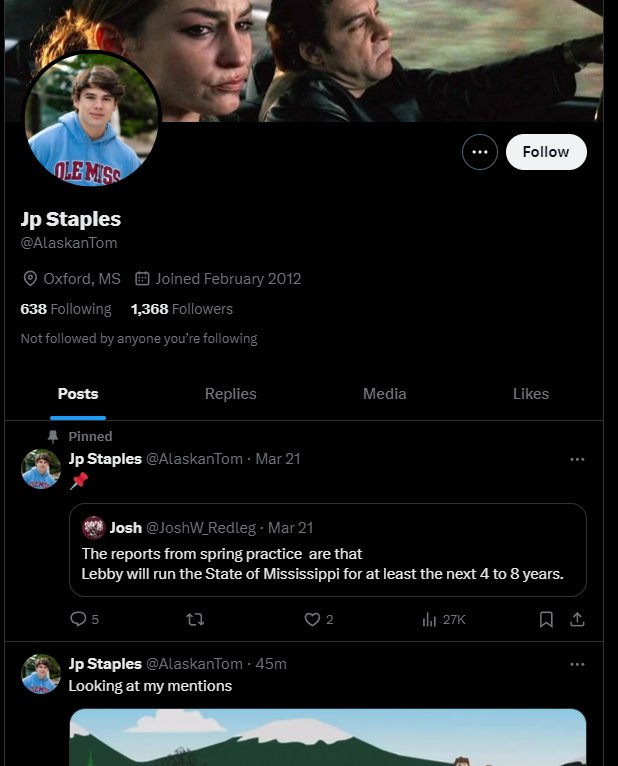 @jemelehill @OleMiss JP Staples is the GUTLESS COWARD who made 'monkey' noises & gestures towards a black female student. In an act of COWARDICE, he deleted his online profile. Are you proud of this, @OleMiss?? SMH! #JPSTAPLES