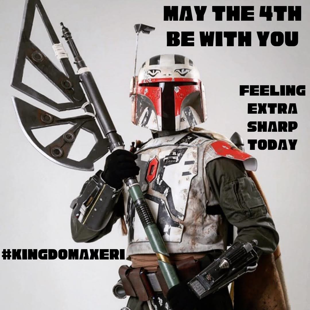 May The 4th Be With You! 
Have an Axe-cellent Day! 
#kingdomaxeri #axethrowing #Maythe4thBeWithYou