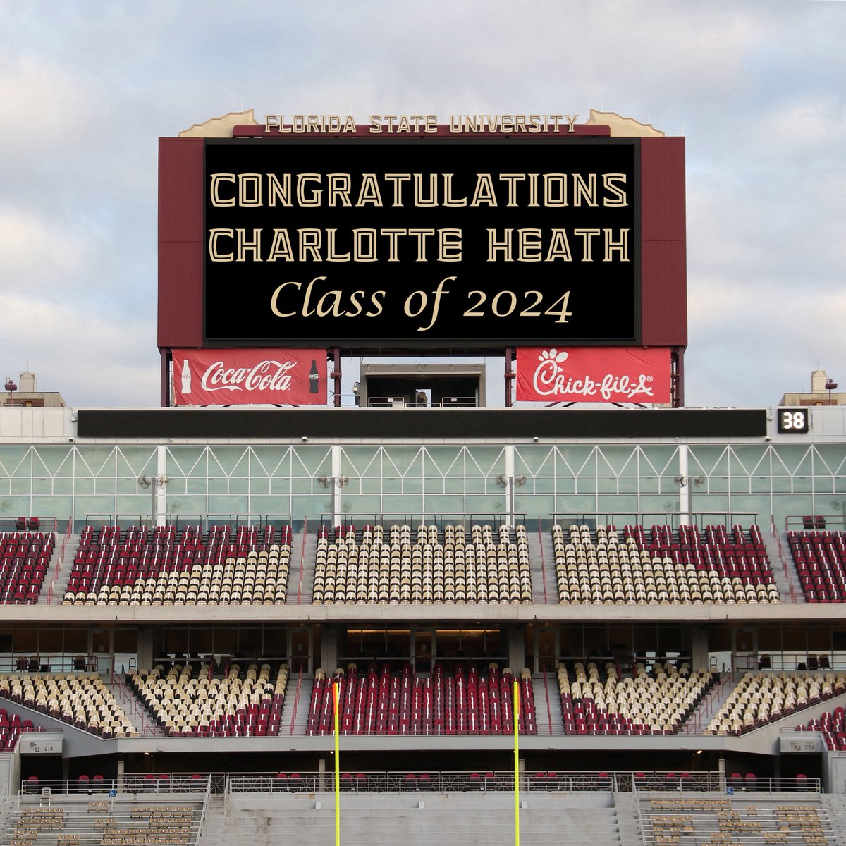 Congrats, grad!🎓🥳 @heathcharlotte9 will earn a bachelor’s degree in social sciences👏 #OneTribe | #GoNoles