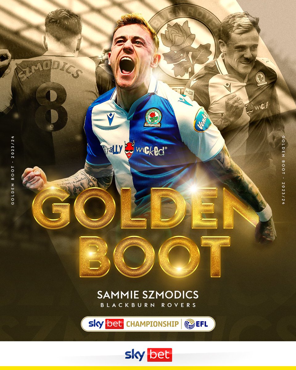 2⃣7⃣ <a href="/SkyBetChamp/">Sky Bet Championship</a> goals ⚽️

An incredible season for the <a href="/Rovers/">Blackburn Rovers</a>' striker 🙌

<a href="/SamSzmodics/">Sam Szmodics</a> wins the Golden Boot 🥇 #Rovers #EFL