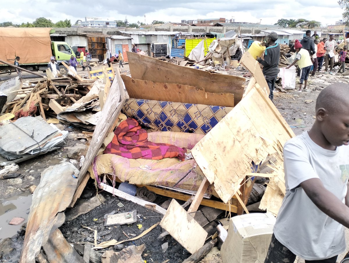 Joseph Ombata a five year old has lost his life in their house as the bulldozer was demolishing their house in the ongoing mukuru Kwa Ruben evictions. He was trying to rescue what he could since no one was at home.@WilliamsRuto should suspend the ongoing evictions to save lives.