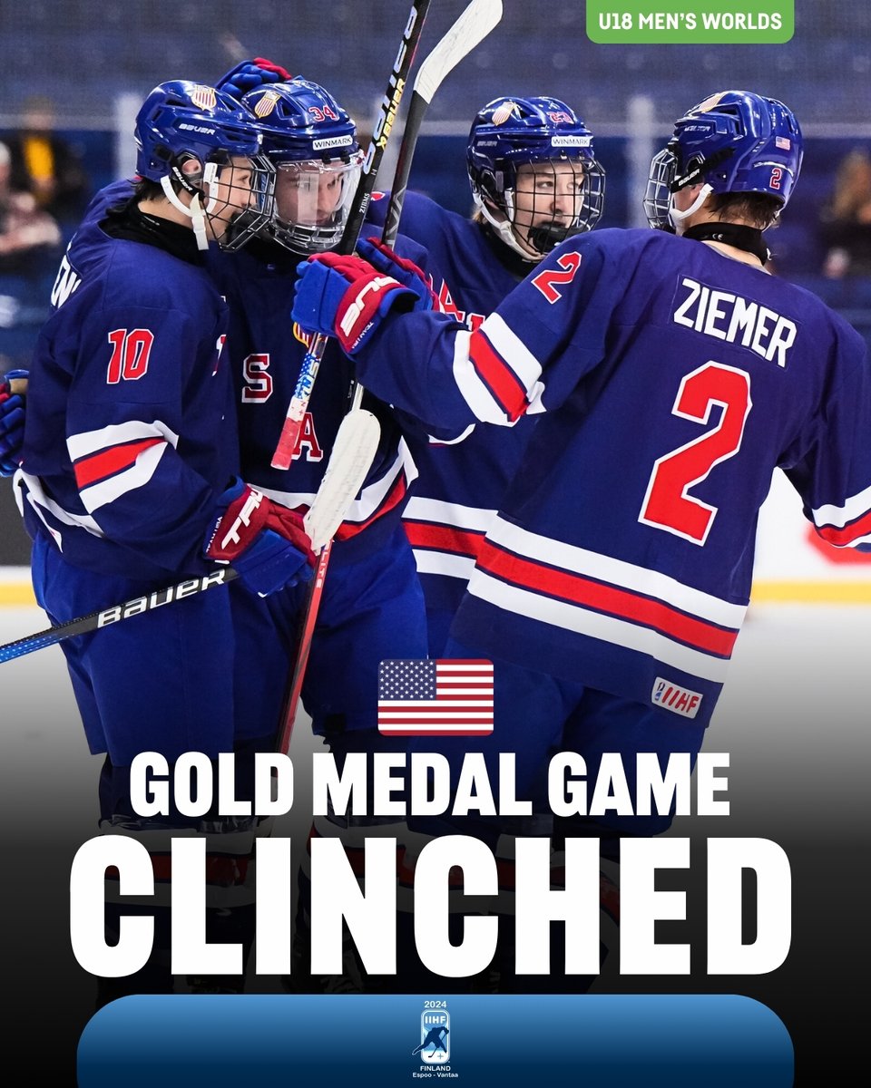 Gold Medal Game Bound for @usahockey.🇺🇸💪 #U18MensWorlds