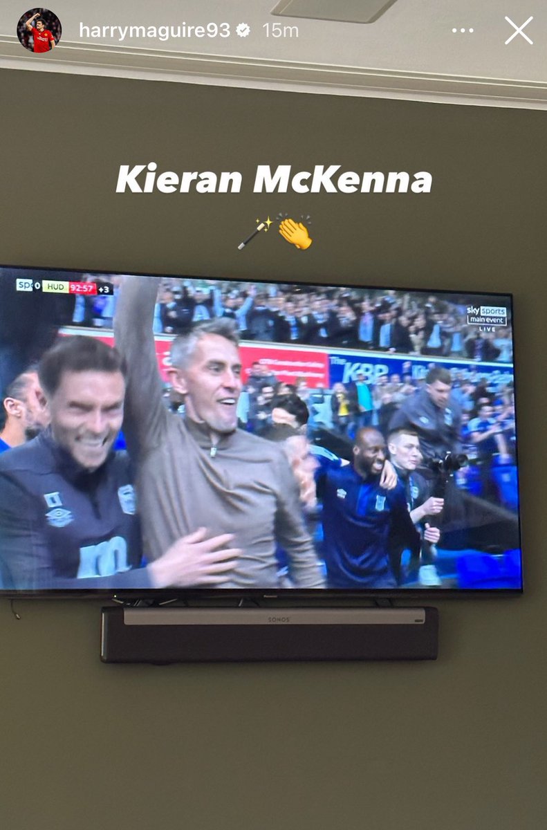 📲 Harry Maguire on IG: “Kieran McKenna 🪄👏”