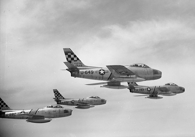 #OTD May 4th, 1952 in the Korean War

F-86 Sabres raid the Sinuiju Airfield in the North Korea. Five Yakovlev YAK-9s are destroyed in the attack. #KoreanWar