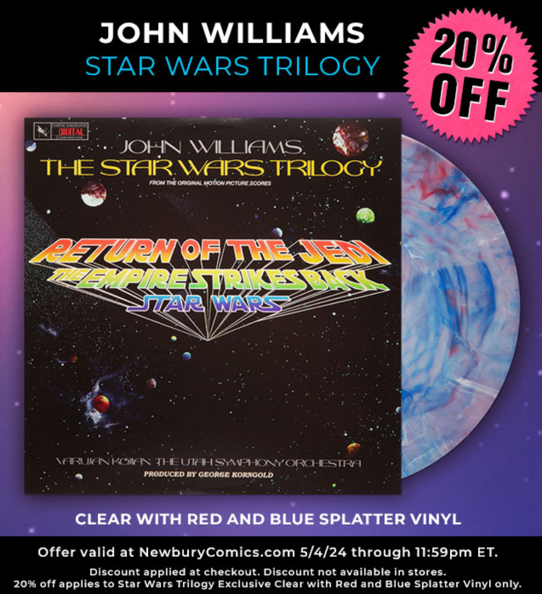 May the 4th Be With You! 20% off our exclusive vinyl edition of John Williams' The Star Wars Trilogy' through end of day today! newburycomics.com/products/john_…