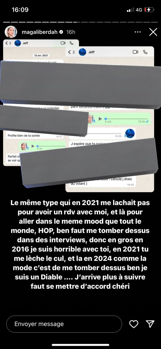 Quand l’égérie du cyberharcelement publie des conversations privées de #Jeff (j’ai masqué ) On appelle ça comment ? #kohlanta #SamZirah #Denoncernestpasharceler