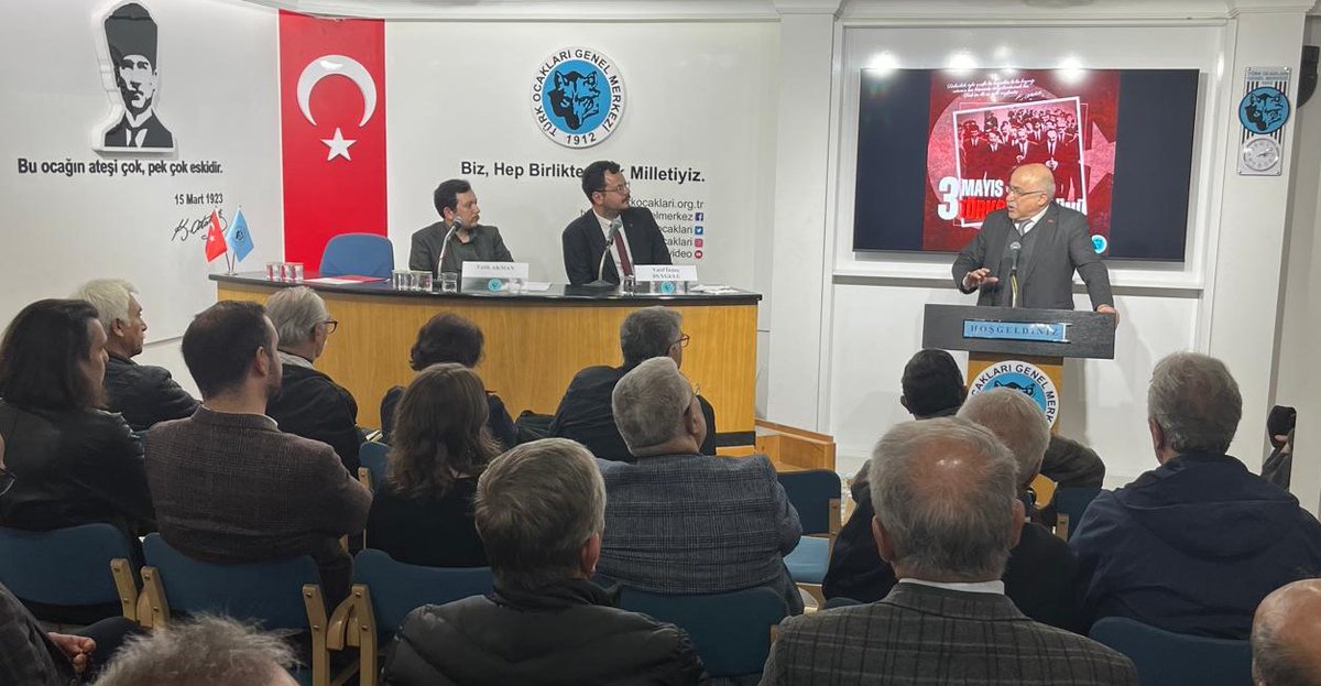 Türk Ocakları Genel Merkezinde düzenlenen 4 Mayıs 2024 tarihli Ocakbaşı Sohbeti; “Türkçülük Günü Vesilesiyle” Dijital Çağda Türk Milliyetçiliği konulu panel ile gerçekleştirilmiştir. Konuşmacı olarak; Vasıf İnanç Duygulu (Çankırı Karatekin Üniversitesi Hukuk Fakültesi - Araştırma