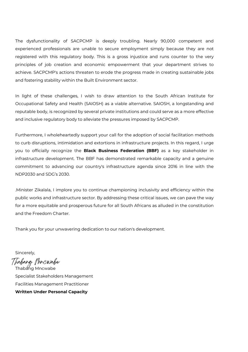 Sthiroro1's tweet photo. Open letter to Minister Sihle Zikalala @sziks on issues relating @SACPCMP and other statutory bodies. https://t.co/SBEgbv2ViR