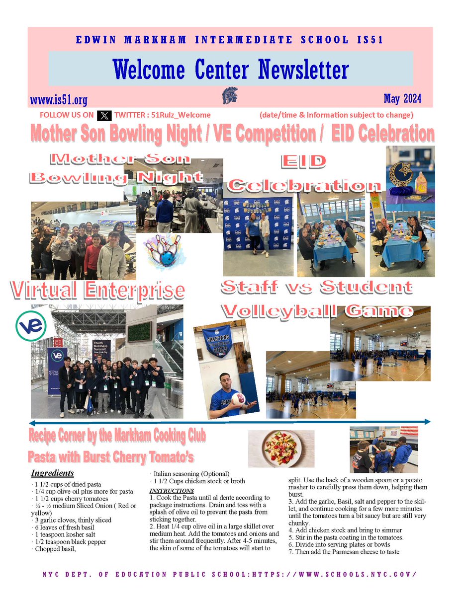 May Welcome Center Newsletter.  log onto is51.org for a complete look at our newsletter. 

#Spartans #Markhamspartans #Markhamfamily #Spartanpride