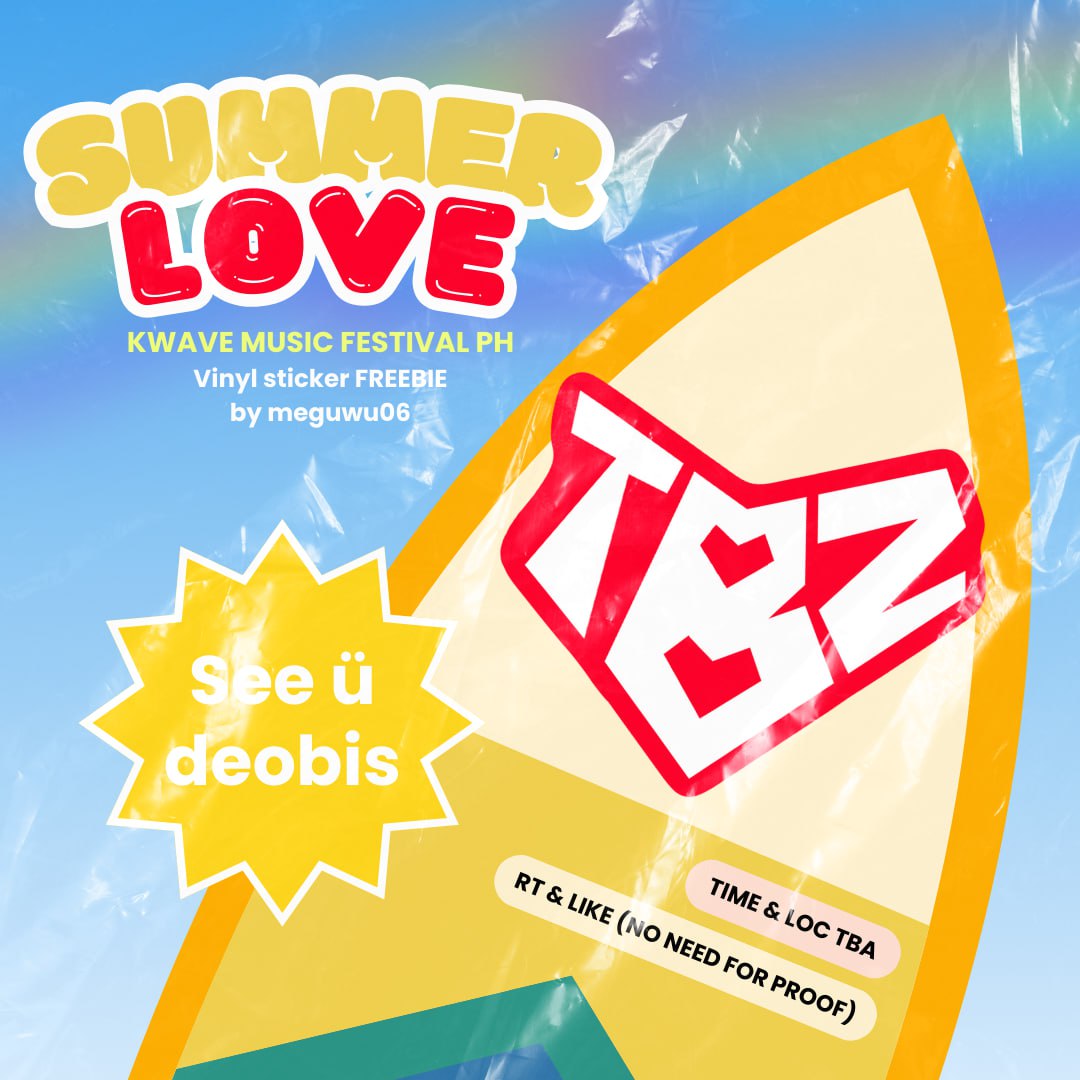 #KWAVE Summer Love 🏖💘 

fan support for The Boyz 🌟

tbz heart sticker 💗

♡ time & loc: tba 
♡ rt & like (no need to show proof)
♡ limited qty
♡ strictly 1:1  
♡ open for trades !

See ü deobis 🌊

#KWAVEPH #KWAVEMusicFestival