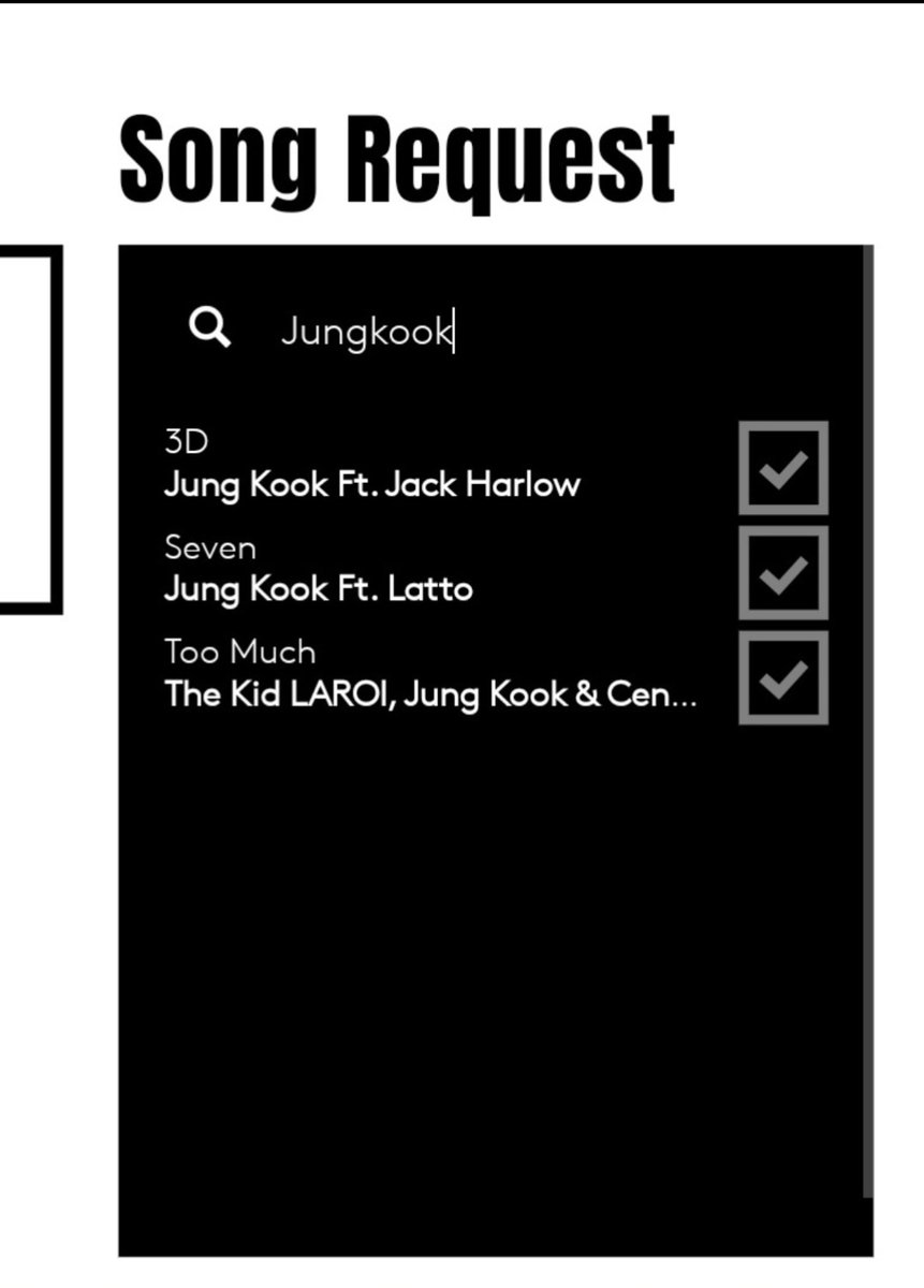 📢📻Request #Jungkook songs on US Radio🇺🇸🌍

➡️ #3D 
➡️ #Seven
➡️ #TooMuch

📤star101lv.com