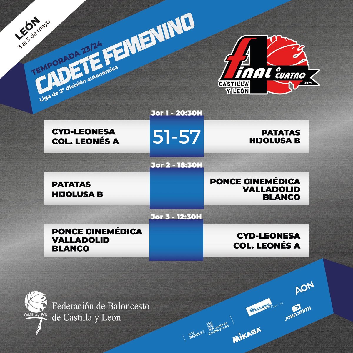 🏆 F3 Cadete Femenina 2ª DIV ⛹️‍♀️ | Horario J2 18:30H - @LionessBbal 🆚 @PonceVaCB 🎥youtube.com/live/gRP3jp8bN… 📱fbcyl.es/directos #F3CyL2024 #BasketEnVivo