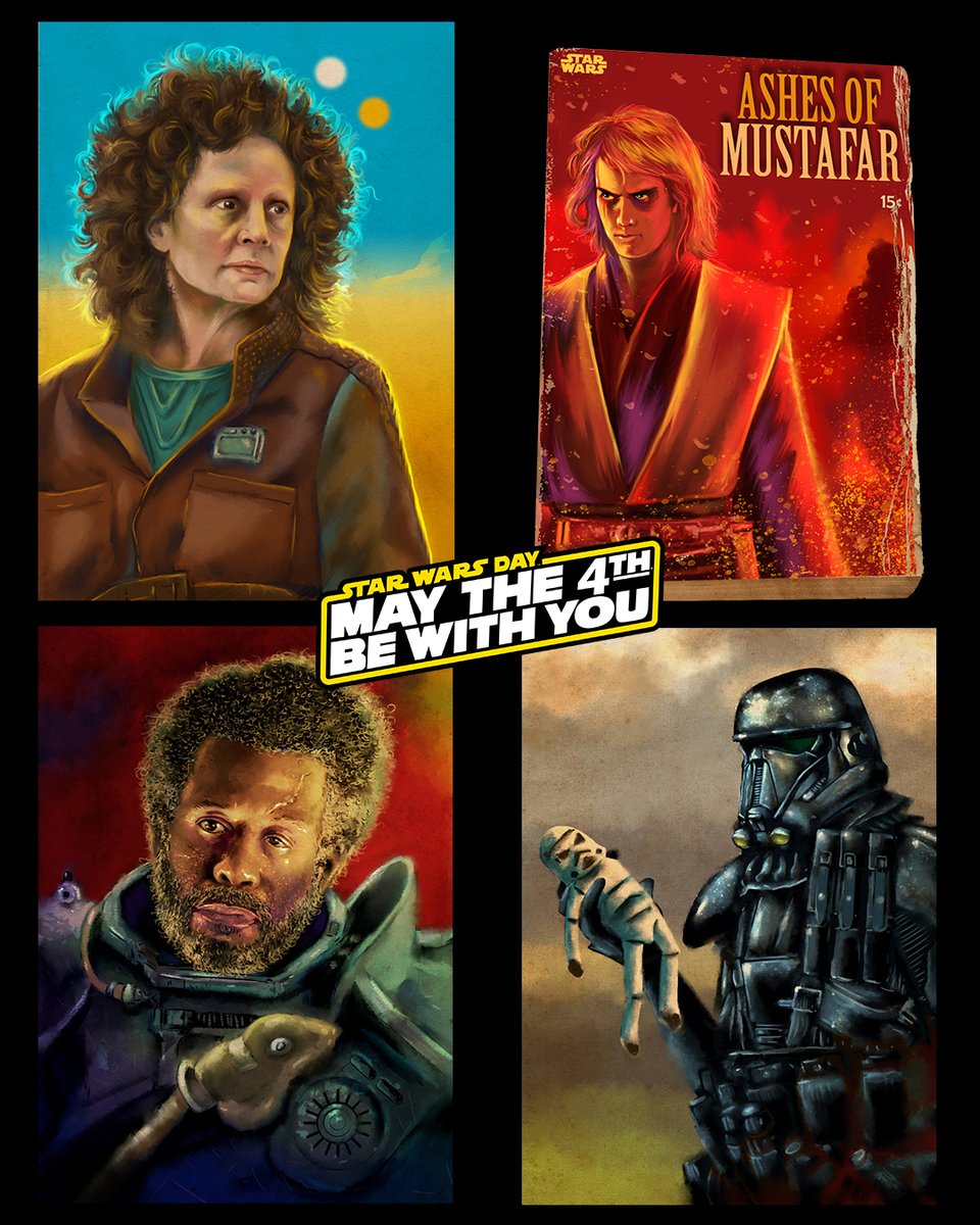 May The 4th Be With You! Here are some of my illustrations from the Star Wars Card Trader App over the last couple of years. #starwars #Maythe4thBeWithYou #maythe4th #pelimotto #deathtrooper #sawgerrera #anakinskywalker #Mandalorian