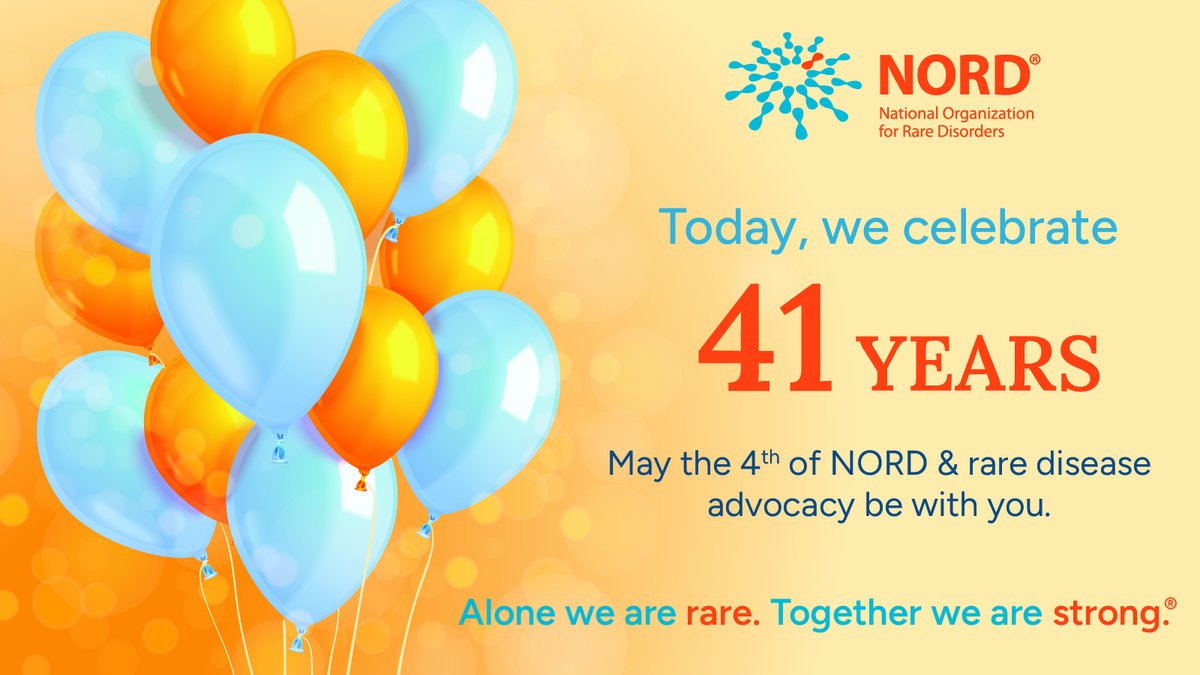 Today NORD celebrates 41 years! 🎉🦓 We look forward to continuing to improve the lives of everyone with #RareDiseases and those who love us by driving advances in care, research, and policy - under the leadership of new CEO, Pamela Gavin! Read more: bit.ly/4aaNCEh