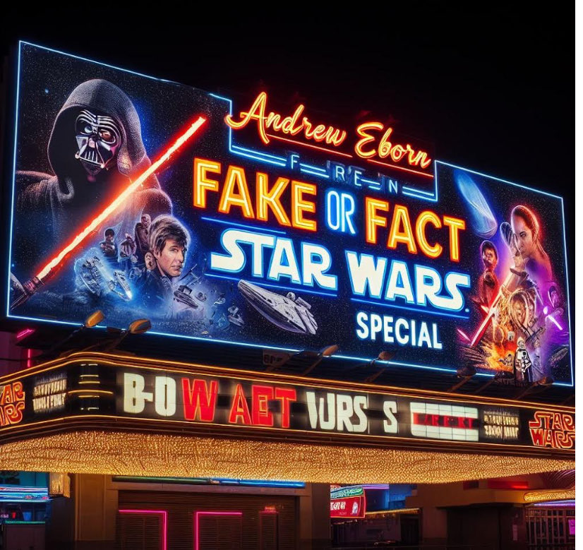 ANDREW EBORN's FAKE OR FACT - STAR WARS SPECIAL  May 4th Be With You 
@GBNEWS Back with the brilliant 
@StephenGBNews @EllieCostello
Anne Diamond @AndrewEborn
Barrister Broadcaster Futurist #FakeorFact
@OctopusTV

youtu.be/5Q7-IiHmWYc?fe…