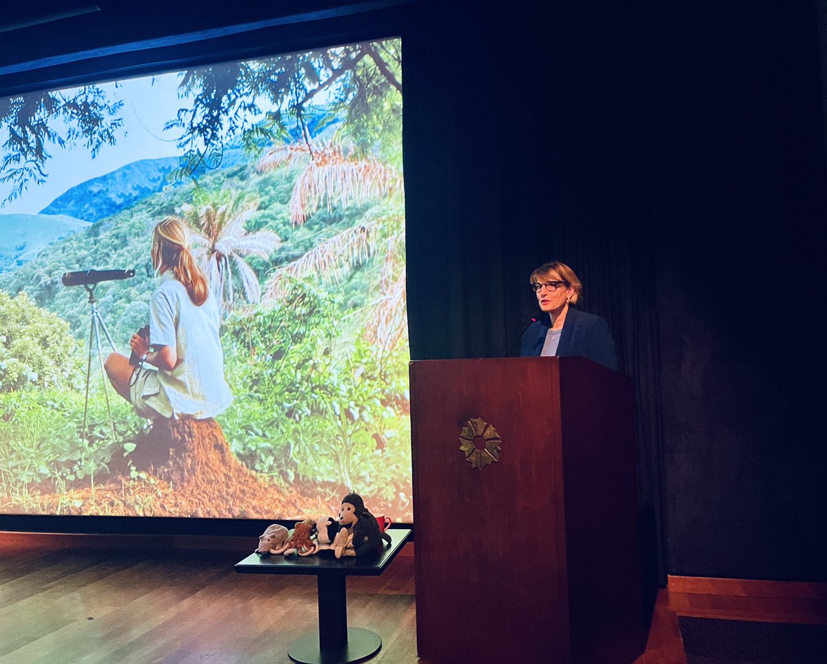 Making the opening remarks, British Ambassador @JillMorrisFCDO said: ‘There is no long-term challenge in the world today greater in scale than the interlinked triple crises of biodiversity loss, climate change and environmental pollution.’ @JaneGoodallInst @rootsnshootsTR
