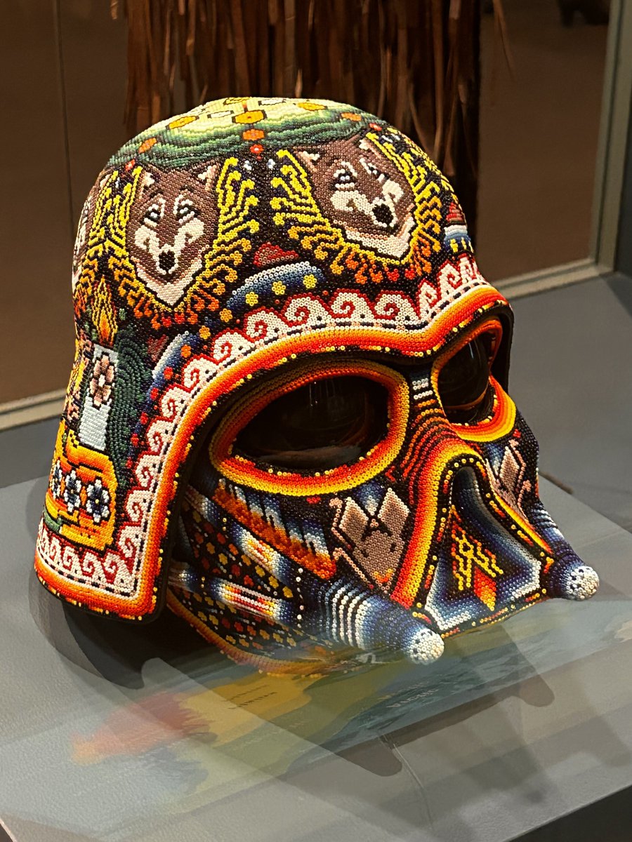 Happy Star Wars Day with this incredible Indigenous representation of Darth Vader’s helmet by artist Álvaro Ortiz López-Pu that I saw at a museum in Oklahoma City!