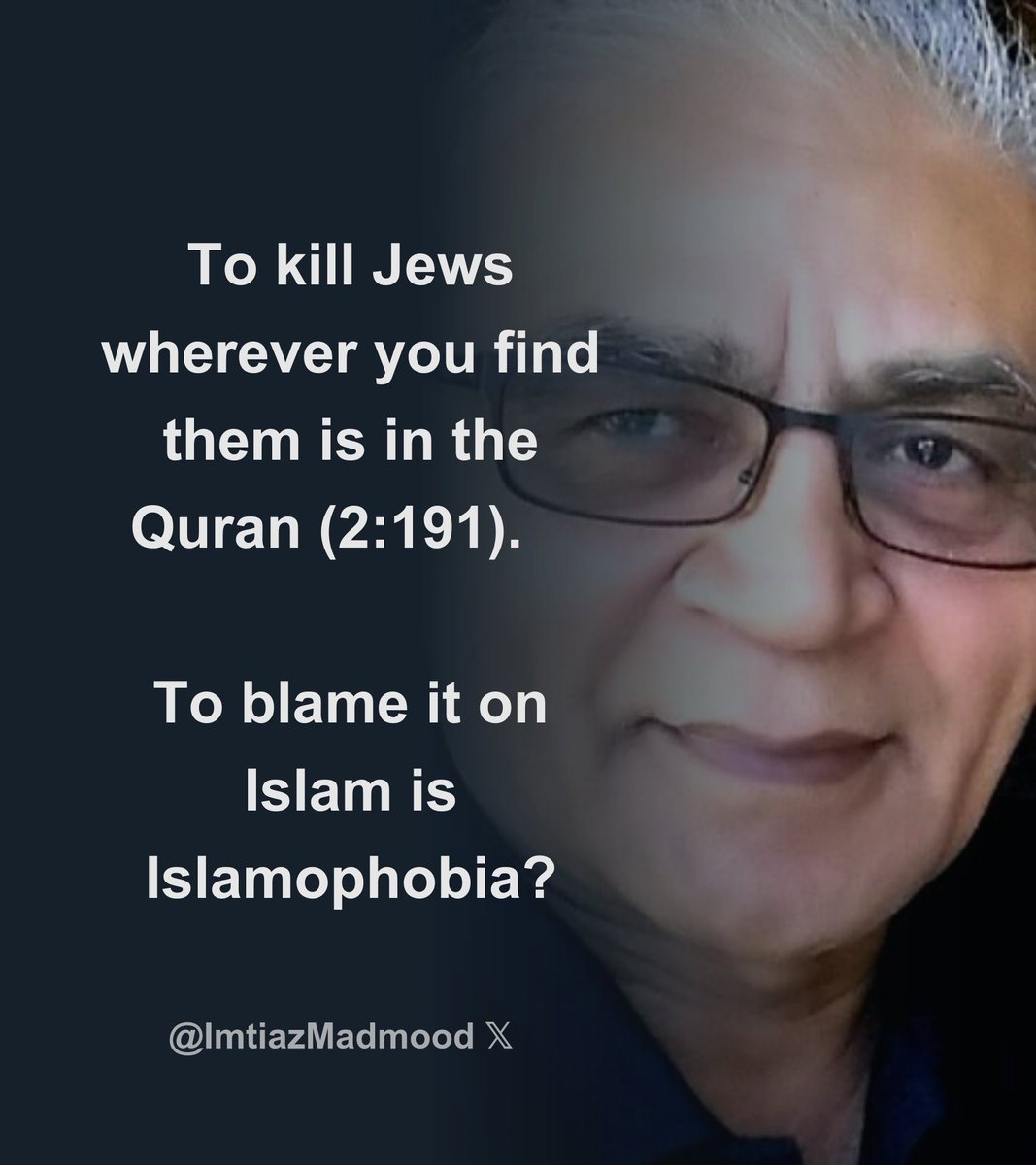 Every Muslim wants to destroy Israel and every true Muslim wants to kill Jews. There's an Egyptian saying, “First the Saturday people and then the Sunday people.” It means Muslims deal with the Jews, then the Christians. The so-called “moderate” Muslims don’t have a…