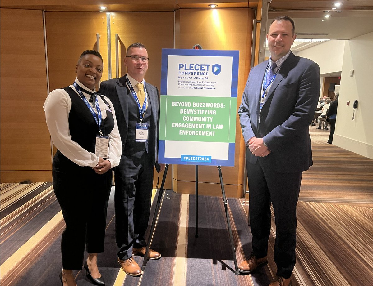 SafeNightLLC's tweet photo. The #PLECET2024 conference has wrapped up! Great job by all the panelists, Dimitrios Mastoras,
@BaltimorePolice Deputy Commissioner @_MoBrown and Lt. Charles Kenniff (Ret.) @KenniffTraining. #ProactiveAlliance #RiskTerrainModeling #DICE https://t.co/CxbBgU9acD
