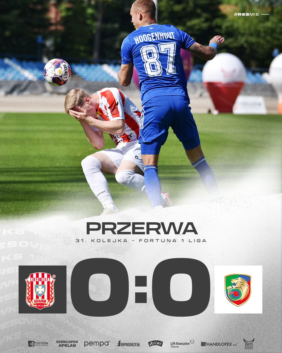 Do przerwy bezbramkowy remis w starciu z @MiedzLegnica Czas na przerwę i kolejne 45 minut! Walczymy do końca SOVIO! ✊⚪🔴 @_1liga_ @LajfyInfo @90minut_pl @PodkarpacieLIVE @Nowiny24Pl @miasto_rzeszow