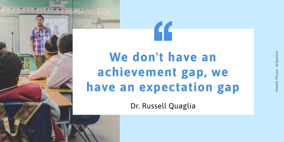 This is a powerful quote that we all need to think about. How are we ensuring that we all have high expectations for our students? They can achieve challenging goals when we believe in them and believe in our ability to get them there! #Education #EdChat #EdLeadership
