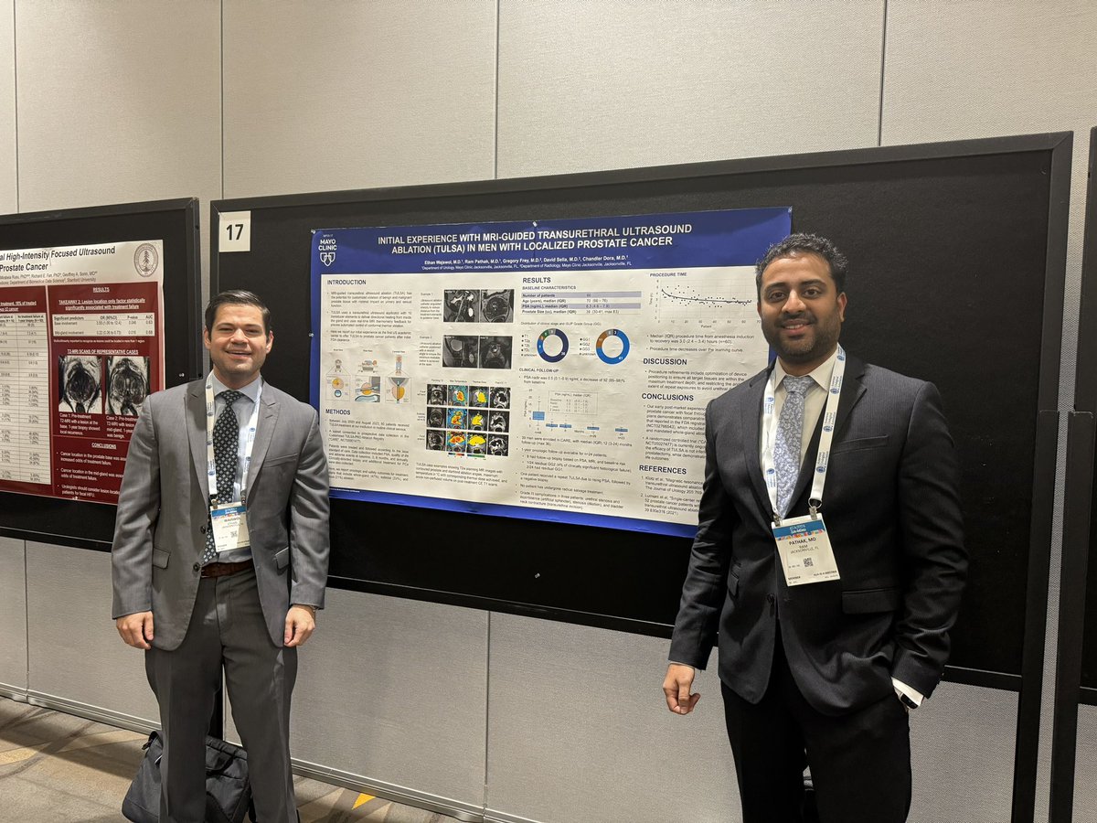 @EthanWajswol presenting our initial experience with TULSA for whole gland and focal therapy.  
Favorable oncologic outcomes and minimal complications.
Functional outcomes forthcoming in future presentations 

#AUA2024