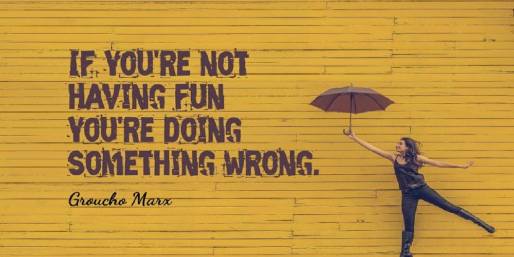 'If you're not having fun, you're doing something wrong' - Groucho Marx  People Development Mag bit.ly/2QikZPg  @pdiscoveryuk #inspirationalquotes

peopledevelopmentmagazine.com