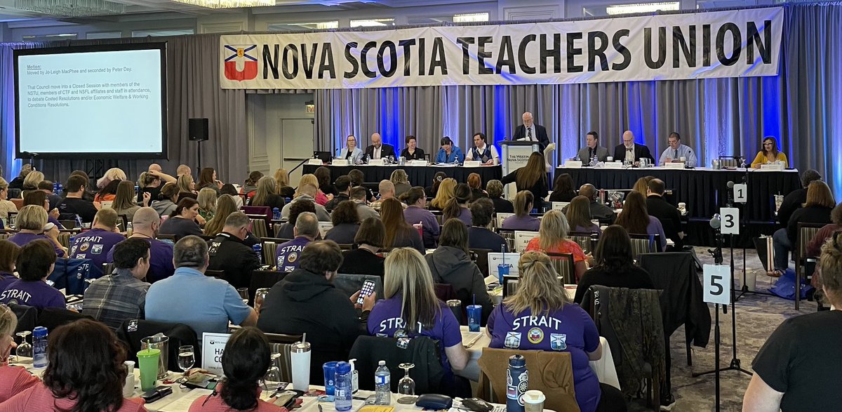 ⁦@otffeo⁩ is proud to join ⁦@NSTeachersUnion⁩ members and delegates for their 2024 Annual Council. Great debates & energy in the room.