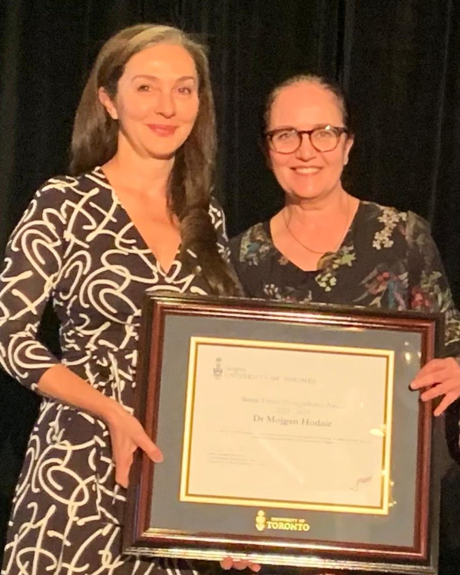 in a span of `25 years.... so proud of my colleague @mhodaie award winning #educator great #serendipity #opportunity we work, learn, laugh, age together ... #friendship #WomenSupportingWomen @UofTNeuroSurge @uhn @UofTSurgery @UHN_Surgery @IranianWin @UHN_Research @KBI_UHN