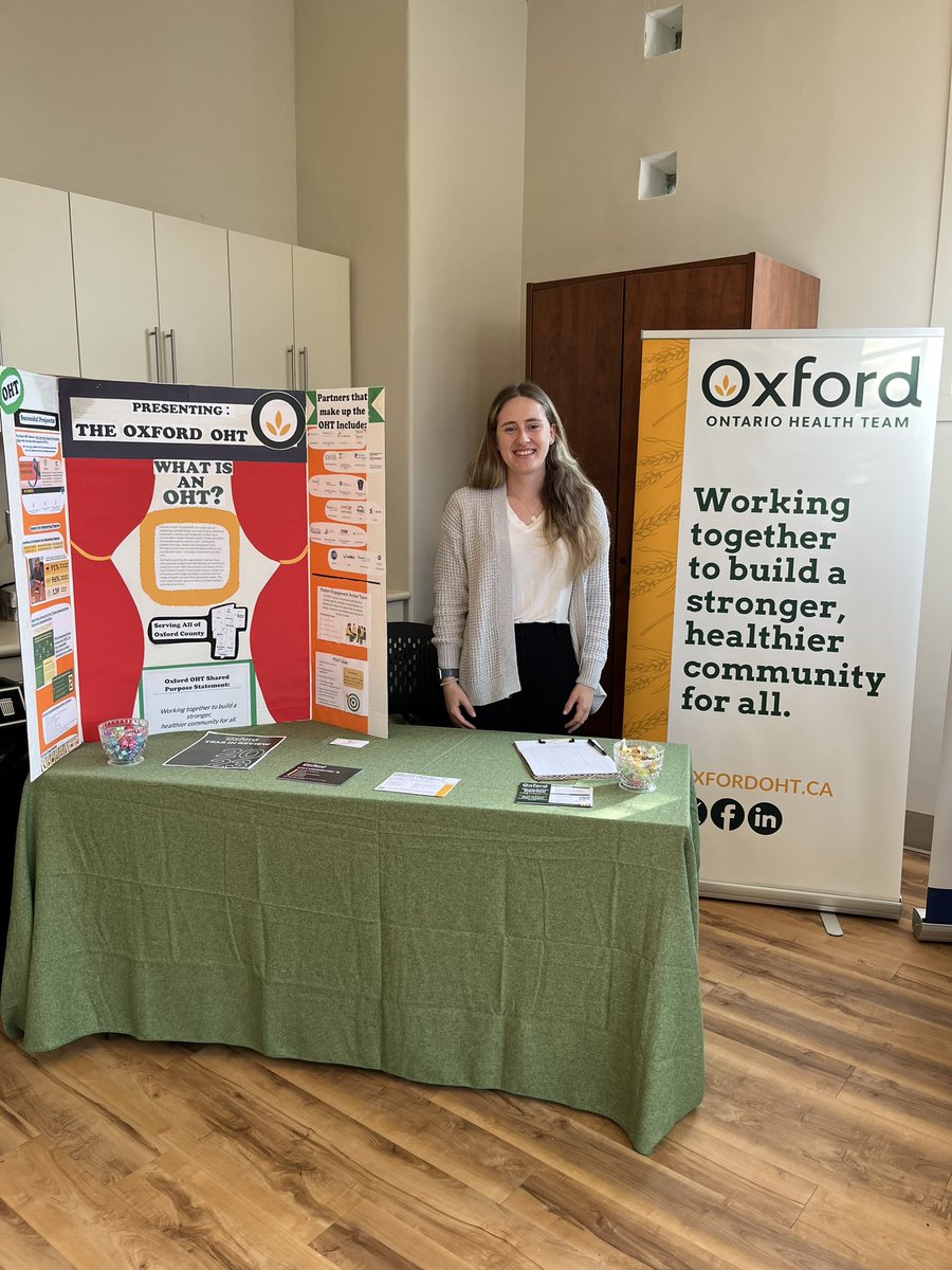 We're at the @oxfordearlyon Early Childhood Health Fair until 12pm! Stop in and learn more about community supports that Oxford County has to offer for you and your family.