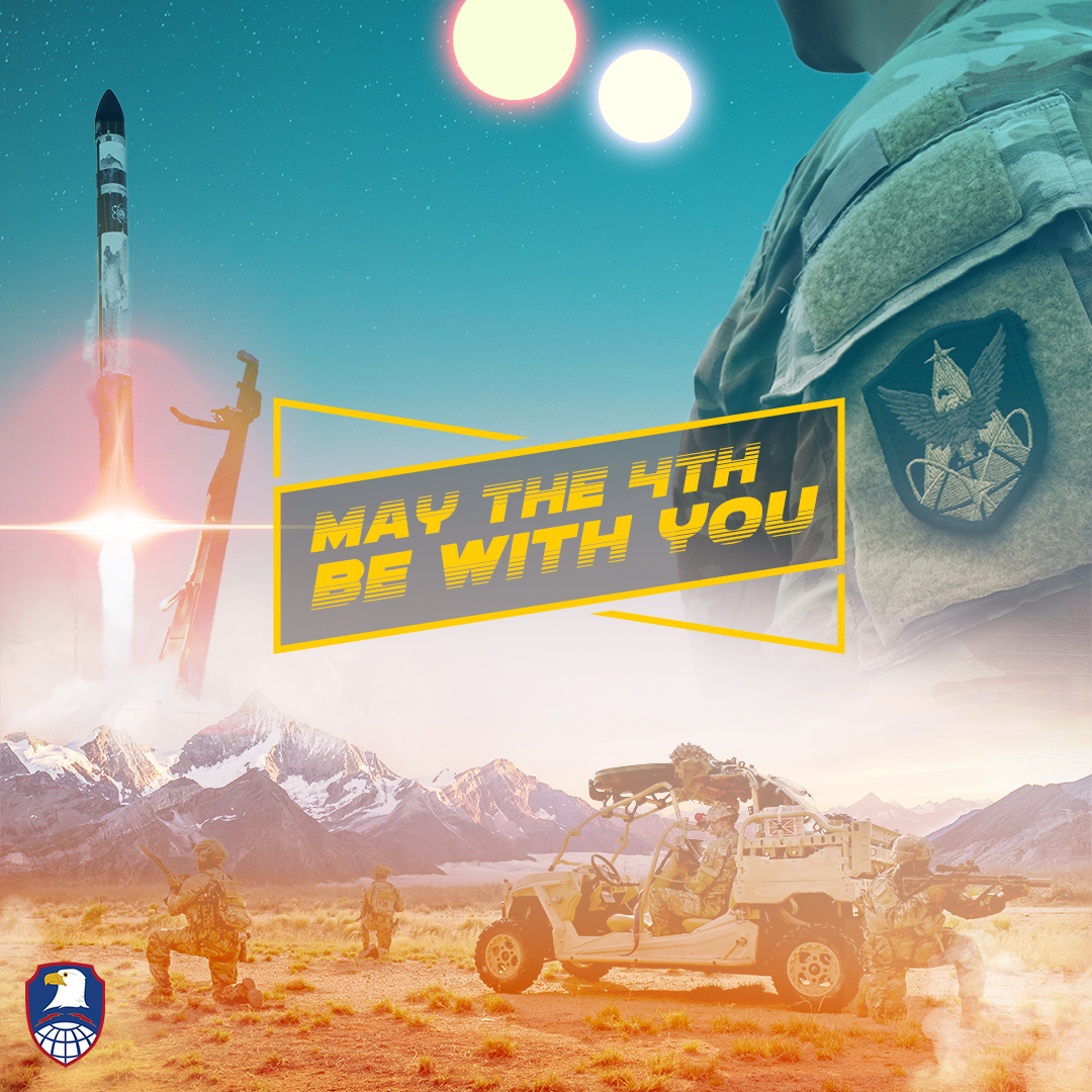 Happy Star Wars Day!
 
May the Fourth be with you as we embark on our mission to safeguard peace and prosperity from Earth to the stars! 
#MayThe4thBeWithYou #SecureTheHighGround #StarWarsDay 🚀✨🌌