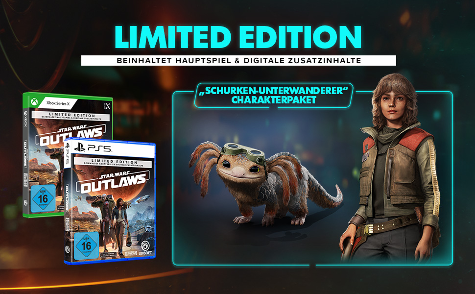 🔥 GEWINNSPIEL 🔥

May the 4th Be With You! Passend zum heutigen Star-Wars-Tag verlosen wir 1-mal die Limited Edition von Star Wars Outlaws für PlayStation 5 oder Xbox Series X|S! Euch erwartet das Hauptspiel, der Season Pass sowie ein Vorabzugang und exklusive Bonus-Inhalte.